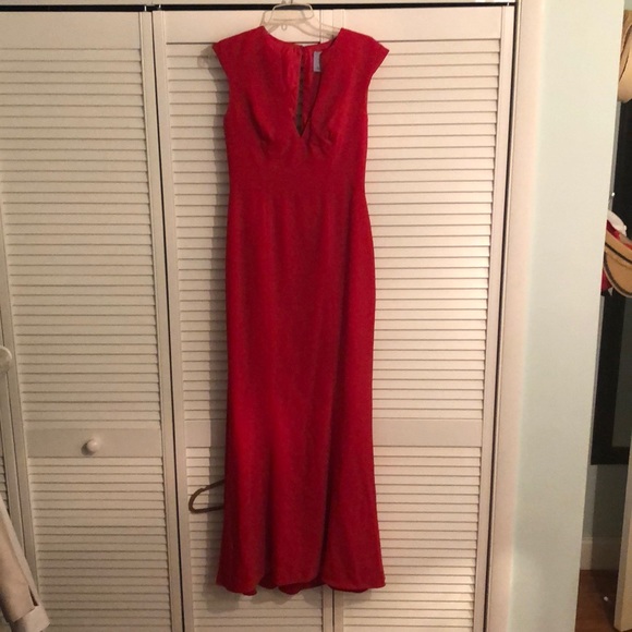 Red elegant floor length gown - Picture 1 of 3